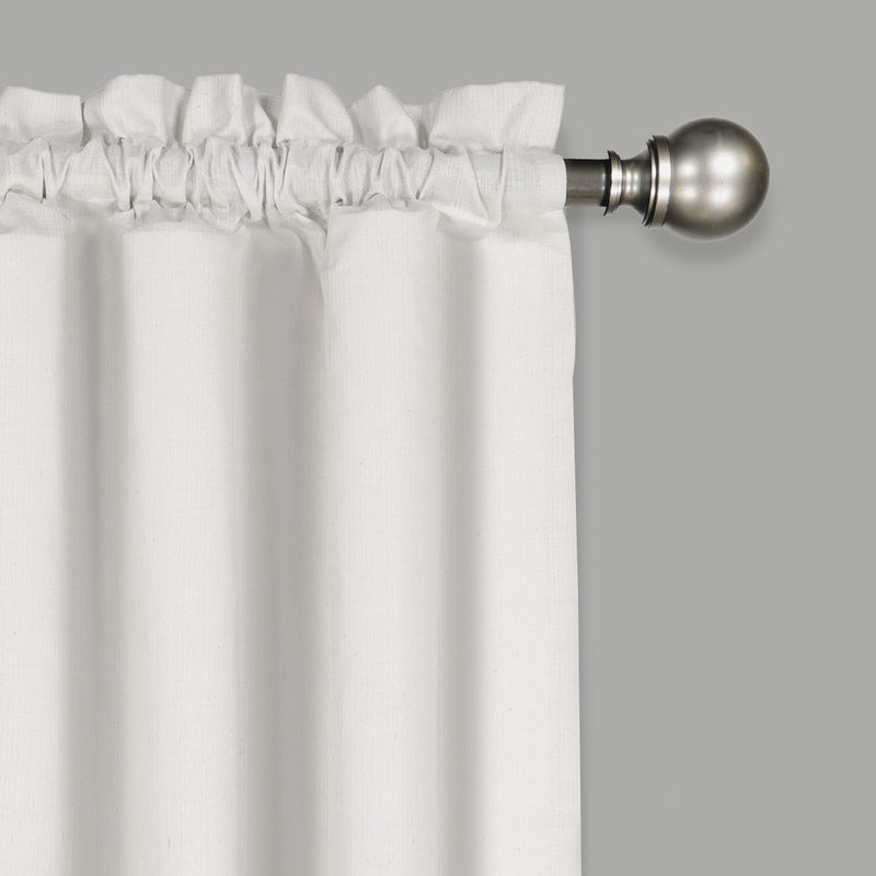 VUE Kingsbury Small Panel Tiers Privacy Window Treatment Pair Bathroom, Living Room, 52" x 24", White - Image 2